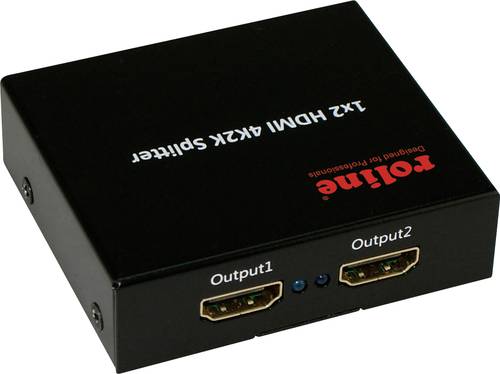 Roline 14.01.3555 HDMI-Splitter 4096 x 2160 Pixel Schwarz von Roline