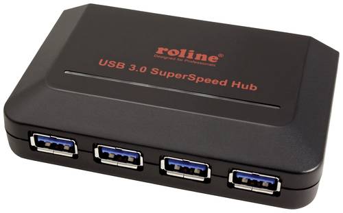 Roline 14.02.5015 4 Port USB-Kombi-Hub Schwarz von Roline