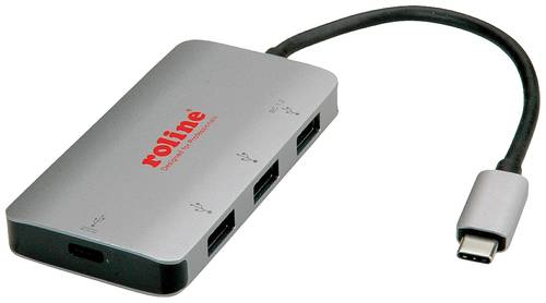 Roline 14.02.5038 3 Port USB-Kombi-Hub Silber von Roline