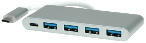 Roline 14.02.5045 4 Port USB-Kombi-Hub Silber von Roline