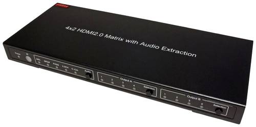 Roline 14013579 4x2 Port HDMI-Matrix-Switch HDMI Fernbedienung 3840 x 2160 Pixel von Roline