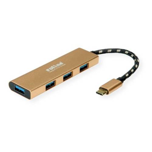 Roline 14025049 4 Port USB 3.1 Gen 1-Hub Gold von Roline