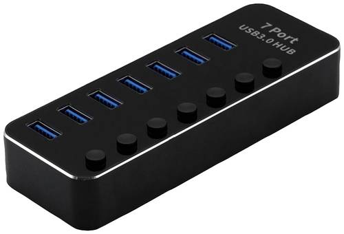 Roline 14025057 7 Port USB 3.1 Gen 1-Hub Schwarz von Roline