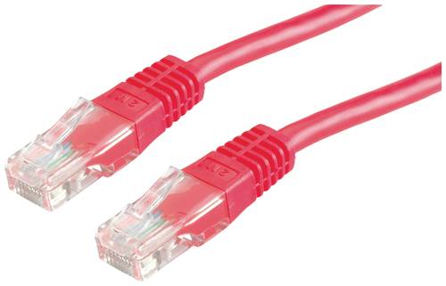 Roline 21.15.0551 RJ45 Netzwerkkabel, Patchkabel CAT 5e U/UTP 3.00m Rot von Roline