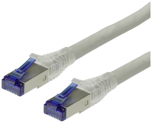 Roline 21.15.0870 RJ45 Netzwerkkabel, Patchkabel CAT 6a S/FTP 20.00m Grau Massivdraht 1St. von Roline