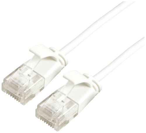 Roline 21.15.0979 RJ45 Netzwerkkabel, Patchkabel CAT 6a U/UTP 0.30m Weiß von Roline