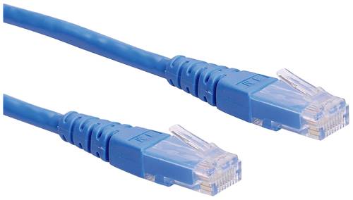 Roline 21.15.1514 RJ45 Netzwerkkabel, Patchkabel CAT 6 U/UTP 0.30m Blau 1St. von Roline
