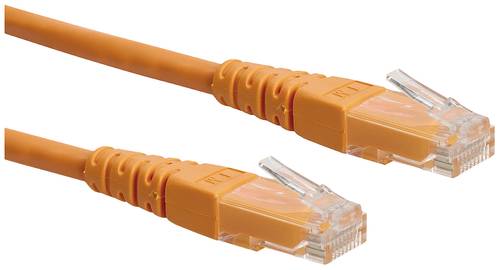 Roline 21.15.1527 RJ45 Netzwerkkabel, Patchkabel CAT 6 U/UTP 0.50m Orange von Roline