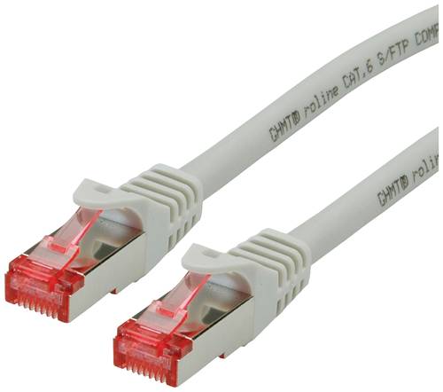 Roline 21.15.2602 RJ45 Netzwerkkabel, Patchkabel CAT 6 S/FTP 2.00m Grau 1St. von Roline