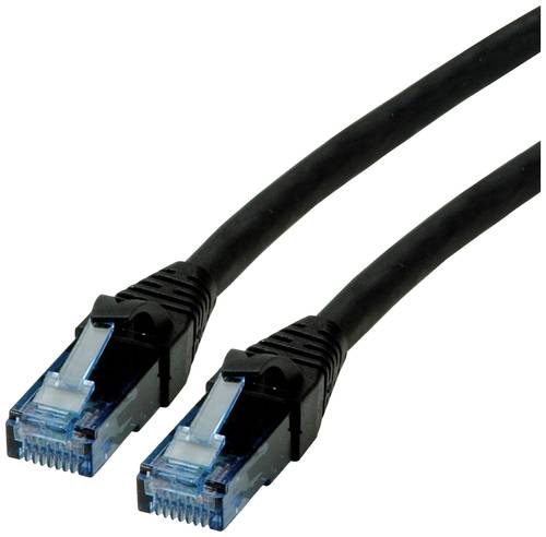 Roline 21.15.2750 RJ45 Netzwerkkabel, Patchkabel CAT 6a U/UTP 0.50m Schwarz von Roline