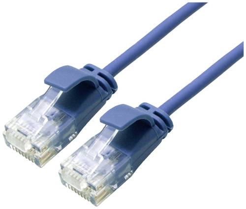Roline 21.15.3940 RJ45 Netzwerkkabel, Patchkabel CAT 6a U/UTP 0.15m Blau von Roline