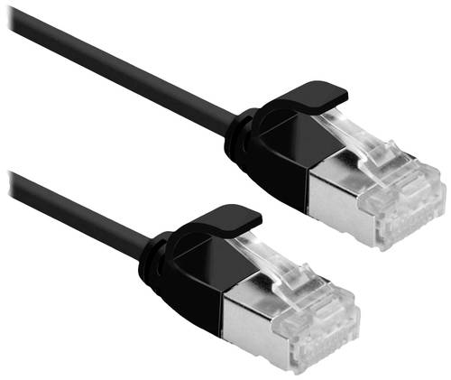 Roline 21153355 RJ45 Netzwerkkabel, Patchkabel CAT 6a U/FTP 2.00m Schwarz von Roline