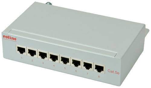 Roline 26.11.0304 8 Port Netzwerk-Patchpanel CAT 5e 1 HE von Roline