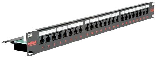 Roline 26.11.0362 24 Port Netzwerk-Patchpanel 483mm (19 ) CAT 6 1 HE von Roline