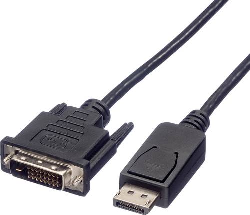 Roline DisplayPort / DVI Adapterkabel DisplayPort Stecker, DVI-D 24+1pol. Stecker 2.00m Schwarz 11.0 von Roline