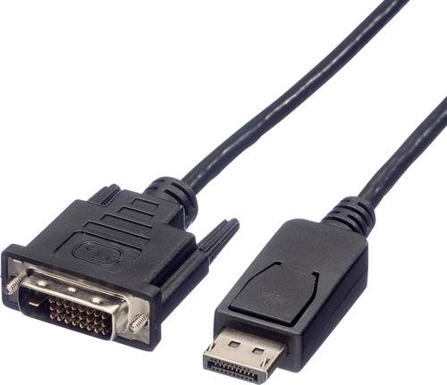 Roline DisplayPort / DVI Adapterkabel DisplayPort Stecker, DVI-D 24+1pol. Stecker 5.00m Schwarz 11.0 von Roline