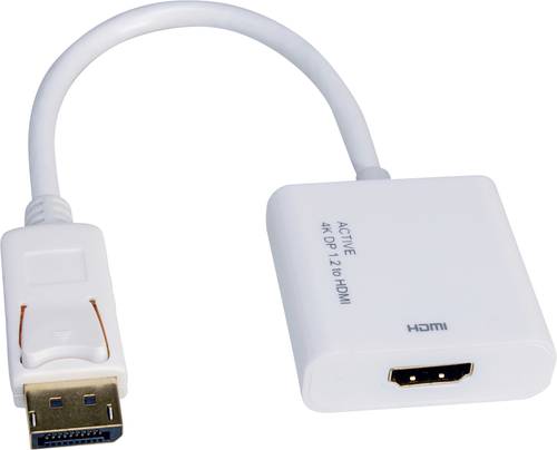 Roline DisplayPort / HDMI Adapterkabel DisplayPort Stecker, HDMI-A Buchse 0.15m Weiß 12.03.3160 Dis von Roline