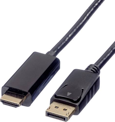Roline DisplayPort / HDMI Adapterkabel DisplayPort Stecker, HDMI-A Stecker 2.00m Schwarz 11.04.5786 von Roline