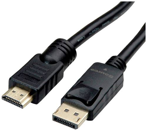 Roline DisplayPort / HDMI Anschlusskabel DisplayPort Stecker, HDMI-A Stecker 7.50m Schwarz 11.04.577 von Roline