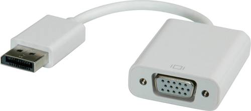 Roline DisplayPort / VGA Adapterkabel DisplayPort Stecker, VGA 15pol. Buchse 0.15m Weiß 12.03.3146 von Roline
