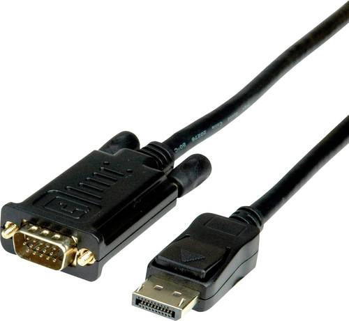 Roline DisplayPort / VGA Adapterkabel DisplayPort Stecker, VGA 15pol. Stecker 1.00m Schwarz 11.04.59 von Roline