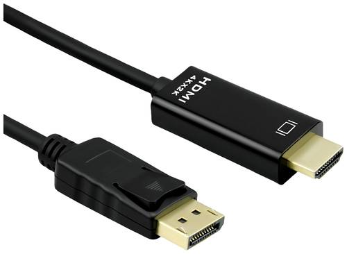 Roline DisplayPort Anschlusskabel DisplayPort Stecker, HDMI-A Stecker 1m Schwarz 11045995 DisplayPor von Roline