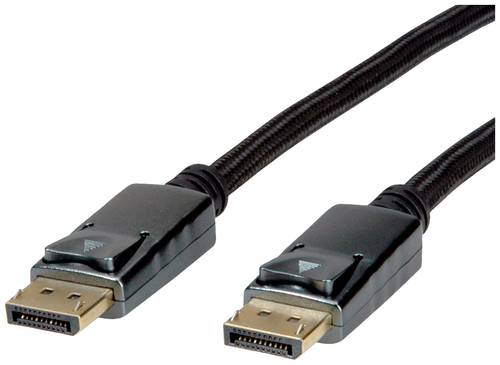 Roline DisplayPort Anschlusskabel DisplayPort Stecker 3.00m Schwarz, Silber 11.04.5868 Ultra HD (8K) von Roline