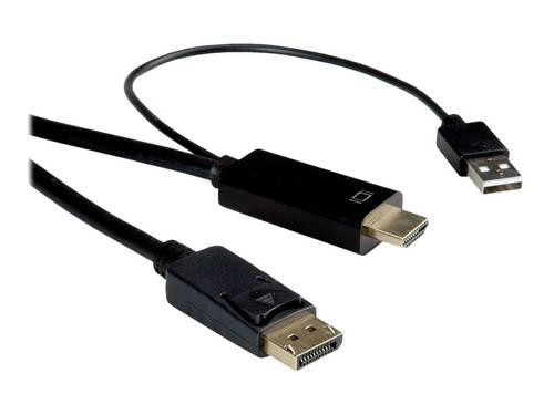 Roline HDMI / DisplayPort / USB Anschlusskabel DisplayPort Stecker, HDMI-A Stecker, USB-A Stecker 2. von Roline