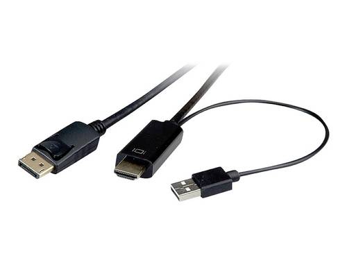 Roline HDMI / DisplayPort / USB Anschlusskabel DisplayPort Stecker, HDMI-A Stecker, USB-A Stecker 3. von Roline