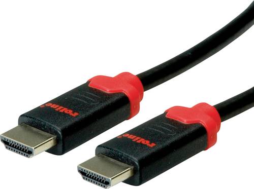 Roline HDMI Anschlusskabel HDMI-A Stecker, HDMI-A Stecker 1.00m Schwarz 11.04.5940 doppelt geschirmt von Roline