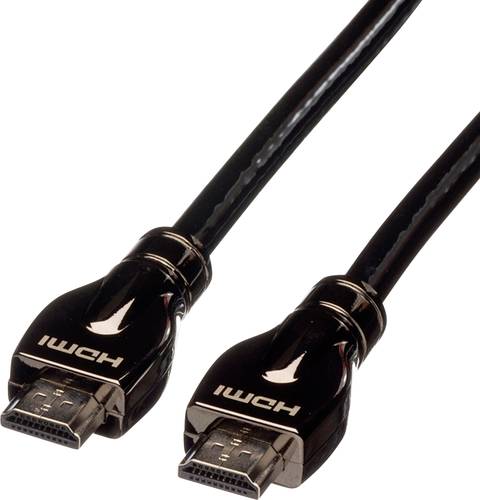 Roline HDMI Anschlusskabel HDMI-A Stecker, HDMI-A Stecker 15.00m Schwarz 11.04.5686 doppelt geschirm von Roline