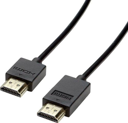 Roline HDMI Anschlusskabel HDMI-A Stecker, HDMI-A Stecker 2.00 m Schwarz 11.04.5912 doppelt geschirm von Roline