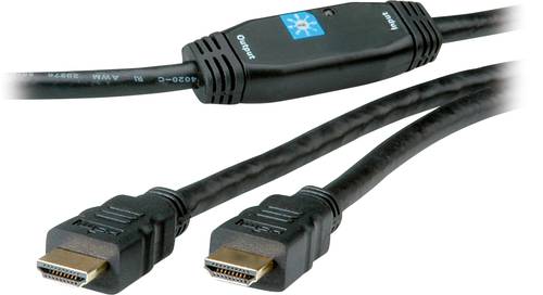 Roline HDMI Anschlusskabel HDMI-A Stecker, HDMI-A Stecker 30.00m Schwarz 14.01.3465 Geschirmt HDMI-K von Roline