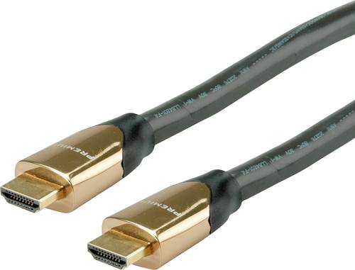 Roline HDMI Anschlusskabel HDMI-A Stecker, HDMI-A Stecker 7.50m Schwarz 11.04.5805 doppelt geschirmt von Roline