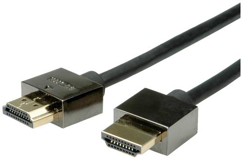 Roline HDMI Anschlusskabel HDMI-A Stecker 1.00m Schwarz 11.04.5591 Geschirmt HDMI-Kabel von Roline