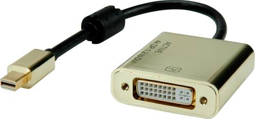 Roline Mini-DisplayPort / DVI Adapterkabel Mini DisplayPort Stecker, DVI-D 24+1pol. Buchse 0.10m Sch von Roline