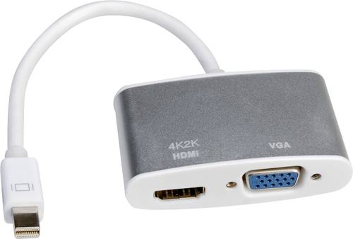 Roline Mini-DisplayPort / VGA Adapterkabel Mini DisplayPort Stecker, VGA 15pol. Buchse 0.10m Silber von Roline