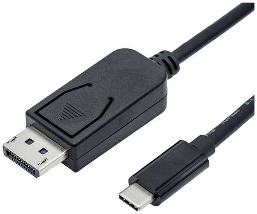 Roline USB-C® / DisplayPort Adapterkabel USB-C® Stecker, DisplayPort Stecker 2.00m Schwarz 11.04.5 von Roline