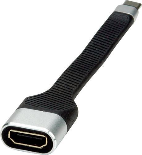 Roline USB-C® / HDMI Adapterkabel USB-C® Stecker, HDMI-A Buchse 0.13m Schwarz 12.03.3212 USB-C®-D von Roline