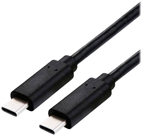 Roline USB-C® Kabel USB-C® Stecker 2.00m Schwarz vergoldete Steckkontakte 11029083 von Roline
