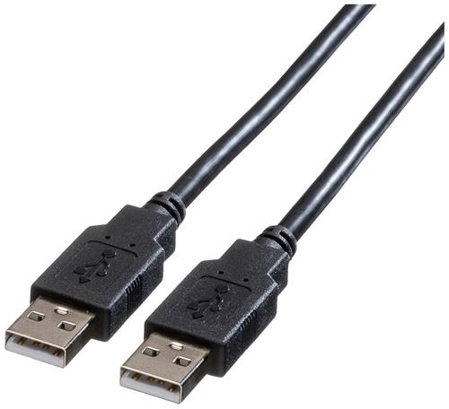 Roline USB-Kabel USB 2.0 USB-A Stecker 0.80m Schwarz Geschirmt 11.02.8908 von Roline