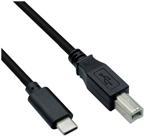 Roline USB-Kabel USB 2.0 USB-C® Stecker, USB-B Stecker 1.80m Schwarz Geschirmt 11028336 von Roline