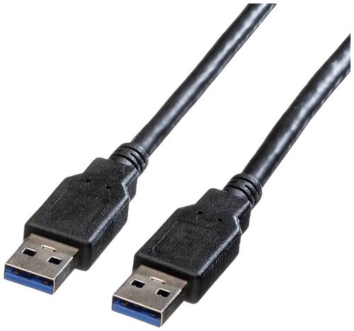 Roline USB-Kabel USB 3.2 Gen1 (USB 3.0 / USB 3.1 Gen1) USB-A Stecker 1.80m Schwarz Geschirmt 11.02.8 von Roline