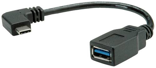 Roline USB-Kabel USB 3.2 Gen1 (USB 3.0 / USB 3.1 Gen1) USB-C® Stecker, USB-A Buchse 0.15m Schwarz 1 von Roline