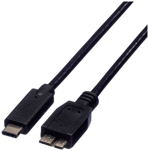 Roline USB-Kabel USB 3.2 Gen1 (USB 3.0 / USB 3.1 Gen1) USB-C® Stecker, USB-Micro-B 3.0 Stecker 0.50 von Roline