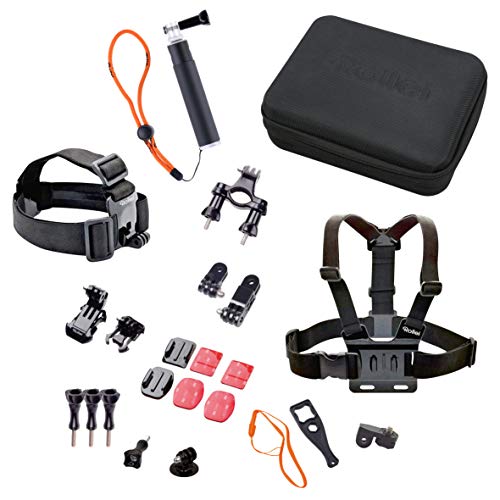 Rollei 21639 Actioncam Zubehör Set Outdoor - 23-teiliges Set, ideal zum Klettern,,Wandern und andere andere Outdoor-Aktivitäten - Für Rollei Actioncams und GoPro von Rollei