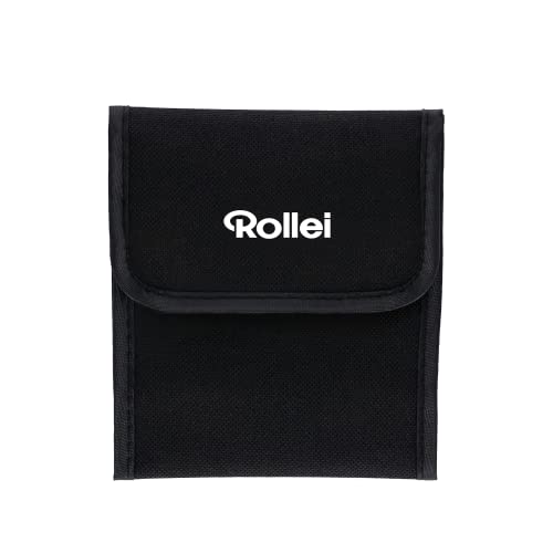 Rollei 3er Rundfiltertasche. Filtertasche in schwarz zur sicheren Aufbewahrung für 3 Schraubfilter bis zu 82mm Durchmesser. von Rollei