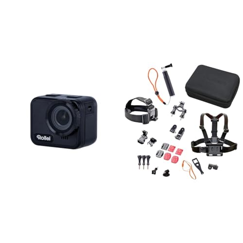 Rollei Actioncam 9s Cube: Brillante 4K Action, Wasserdicht bis 21m & 21639 Actioncam Zubehör Set Outdoor - 23-teiliges Set Rollei Actioncam 9s Cube: Brillante 4K Action, Wasserdicht bis 21m & 21639 Actioncam Zubehör Set Outdoor - 23-teiliges Set von Rollei