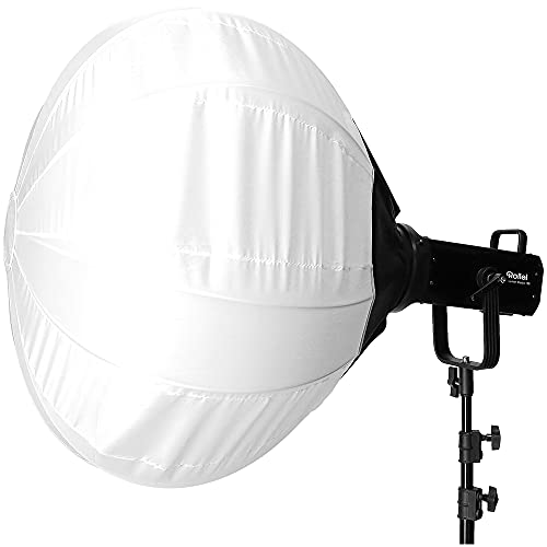 Rollei Ballon Softbox mit Licht-Kontrollvorhang, 65cm runder Lichtformer mit Bowens S-Type Bajonett für Studioblitz-Geräte und LED-Dauerlichter, 28196 von Rollei