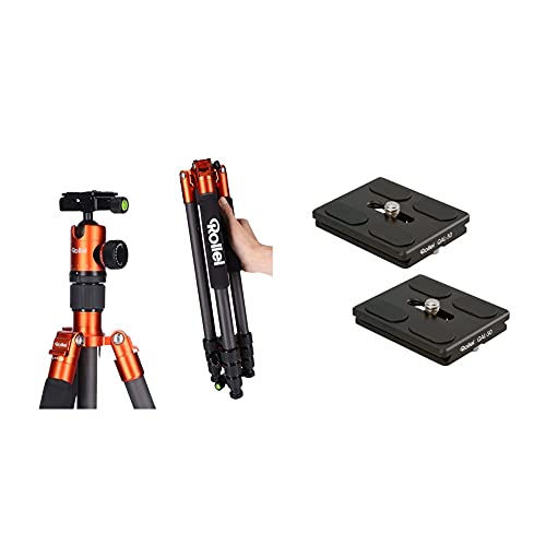 Rollei C5I | Orange | leichtes Foto-Stativ | Carbon| Reise-Stativ | Macro | Monopod | Arca Swiss & QAL-50 - professionelle Kamera-Schnellwechselplatte/Schnellverschlussplatte, 2 er Pack Rollei C5I | Orange | leichtes Foto-Stativ | Carbon| Reise-Stativ | Macro | Monopod | Arca Swiss & QAL-50 - professionelle Kamera-Schnellwechselplatte/Schnellverschlussplatte, 2 er Pack von Rollei